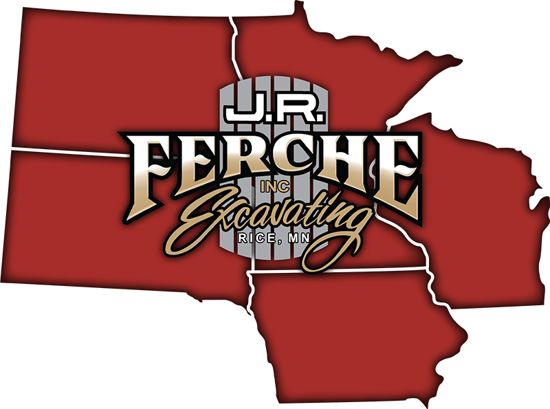 JR Ferche service area map of North and South Dakota, Minnesota, Iowa, and Wisconsin